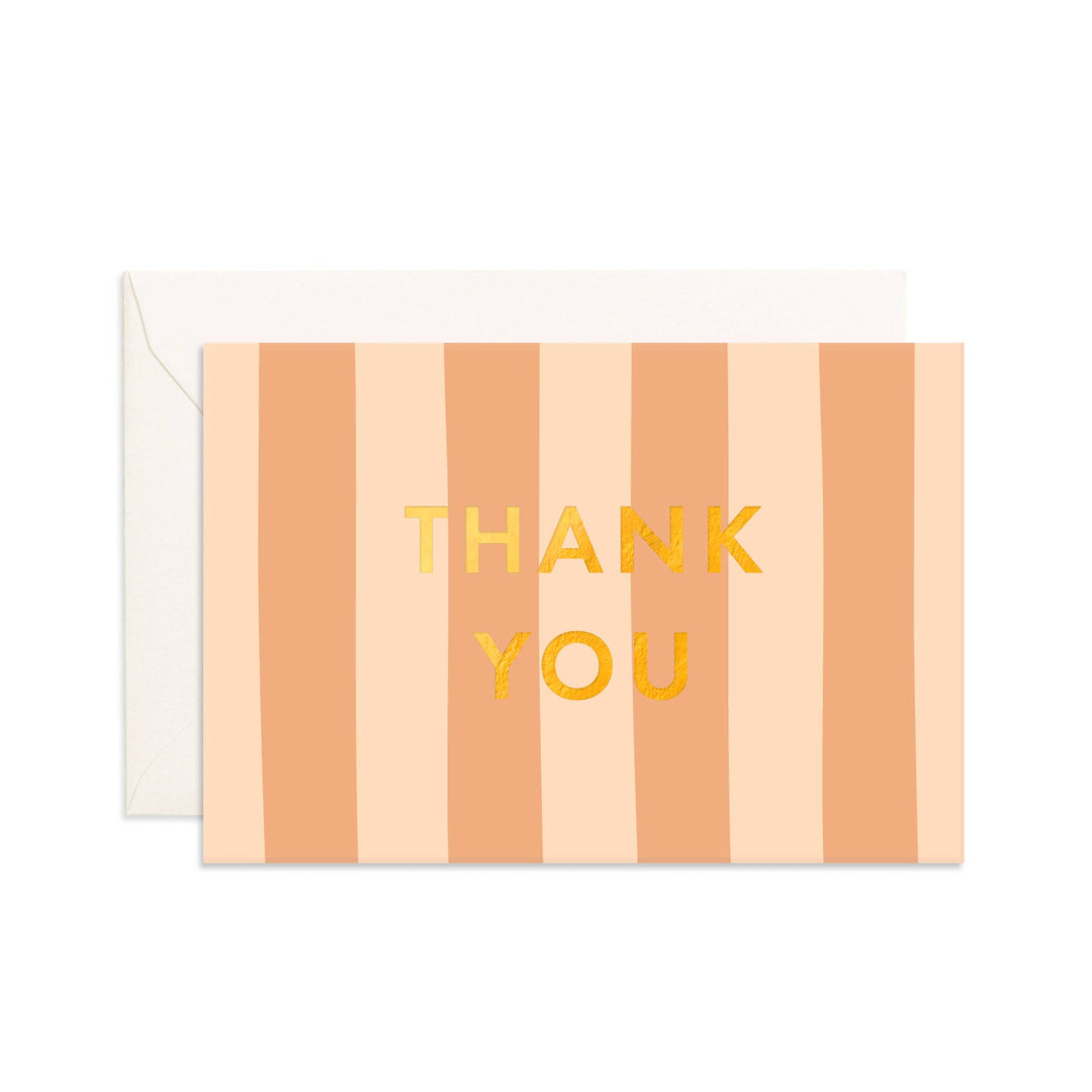 Thank You Corsica Stripe Mini Greeting Card