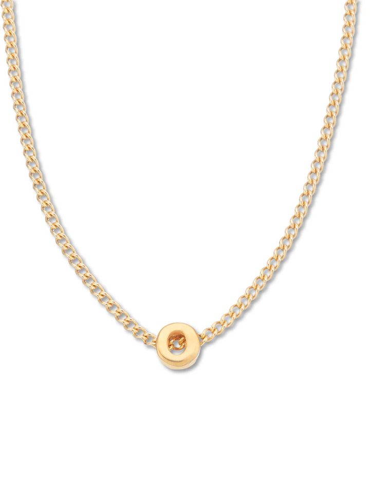 Tiny Love Letter Necklace - O