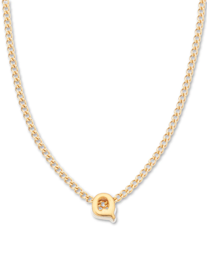 Tiny Love Letter Necklace - Q