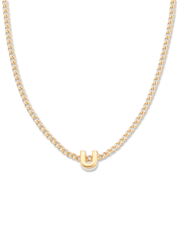 Tiny Love Letter Necklace - U