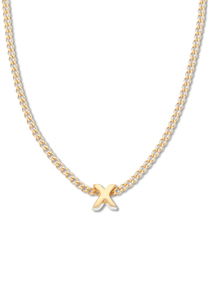 Tiny Love Letter Necklace - X