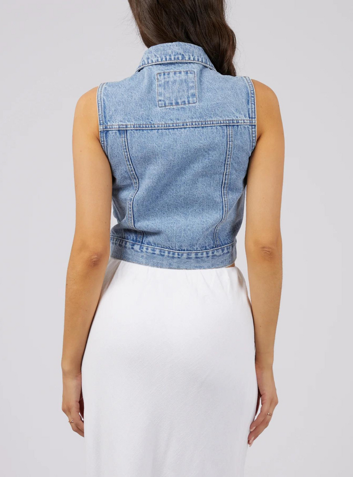 Harper Denim Vest - Light Blue