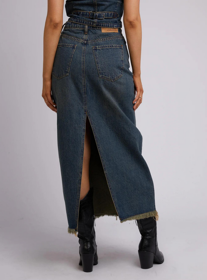 Ray Maxi Skirt - Dirty Denim