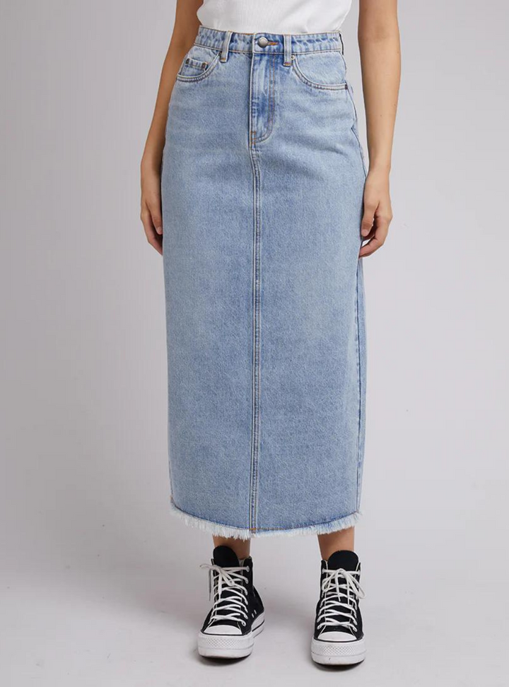 Ray Maxi Skirt - Light Blue