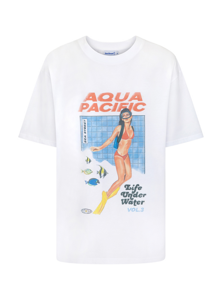 Aqua Pacific T-Shirt - White