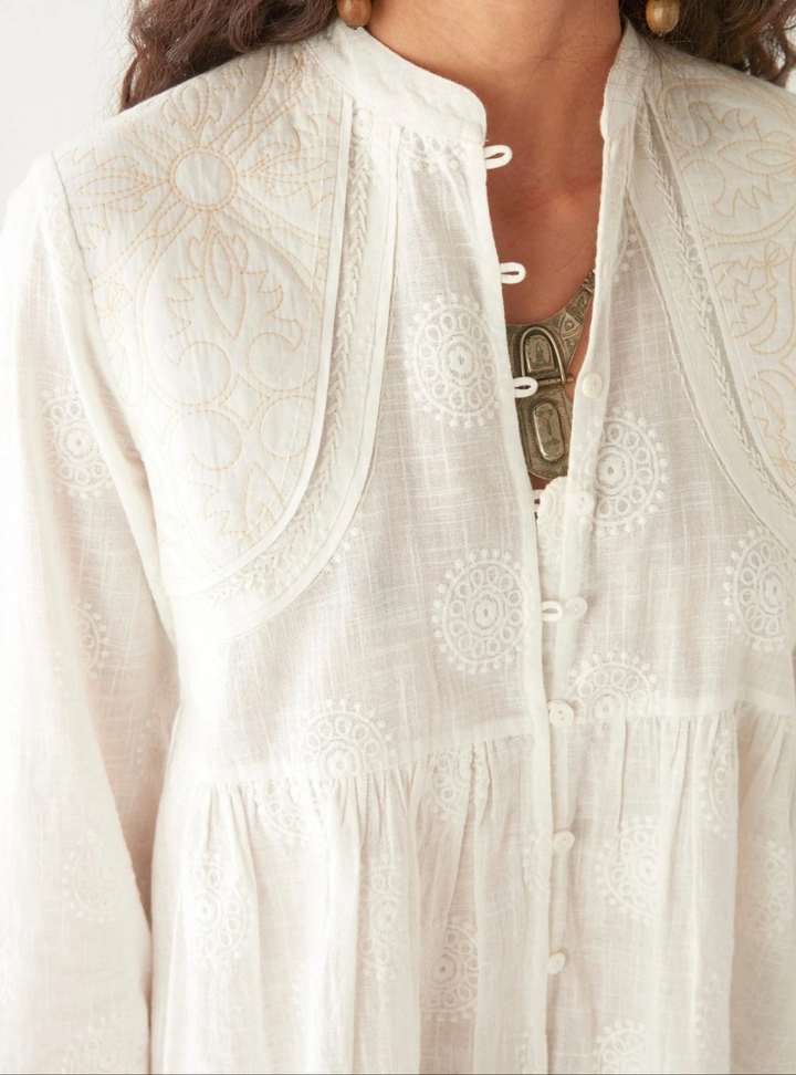 Ariana Blouse - Mosaique Ivory