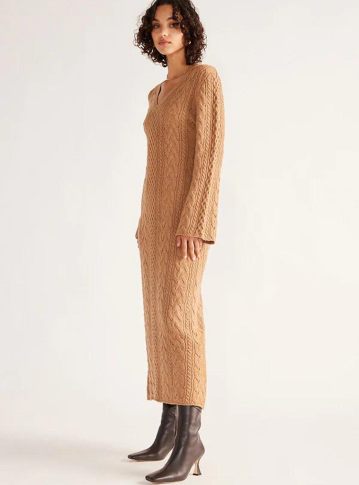 Audrey Knit Maxi Dress - Falafel