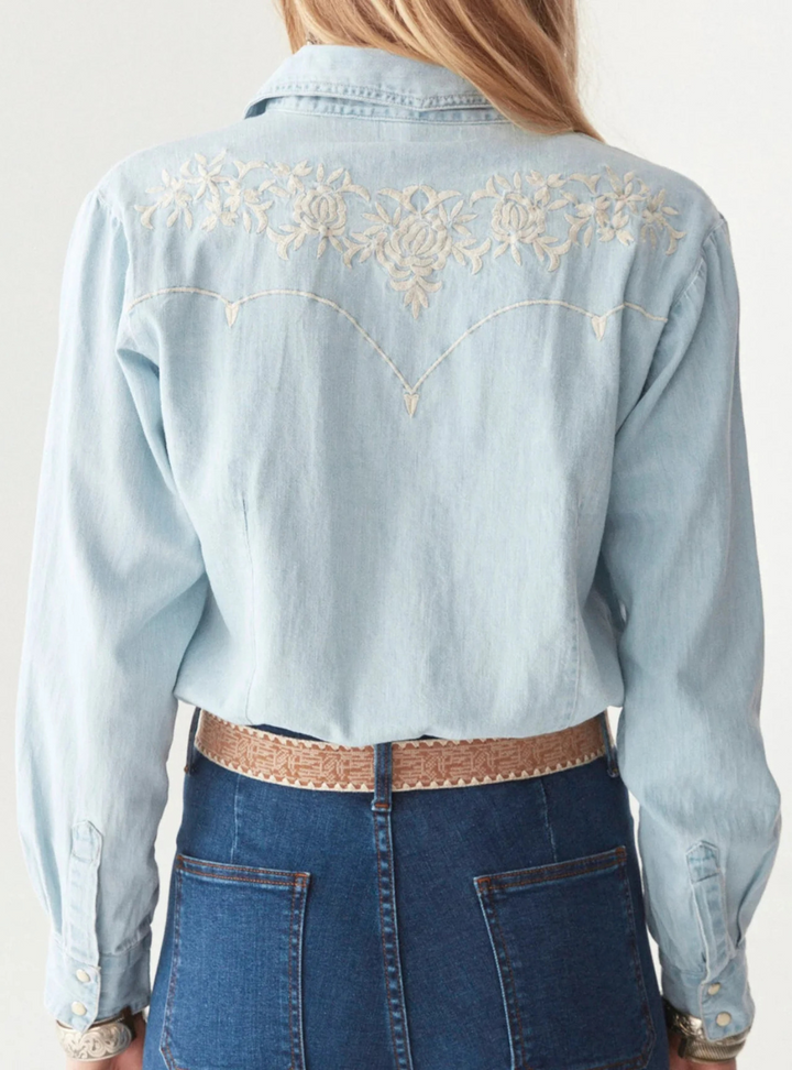 Austin Blouse - Mustang Blue