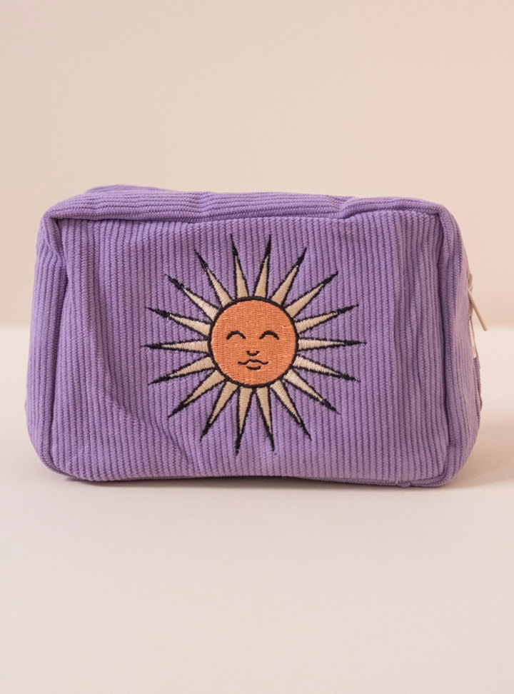 Corduroy Makeup Bag - Lavender