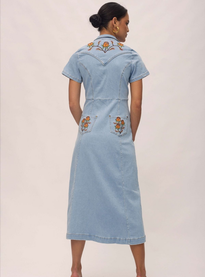 Bambi Midi Dress - Denim