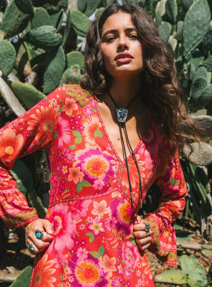 Peace Maxi Dress - Cherry