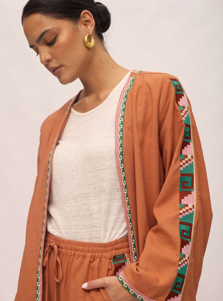 Janis Linen Jacket - Sandstone