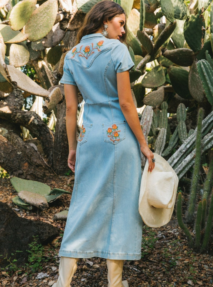 Bambi Midi Dress - Denim