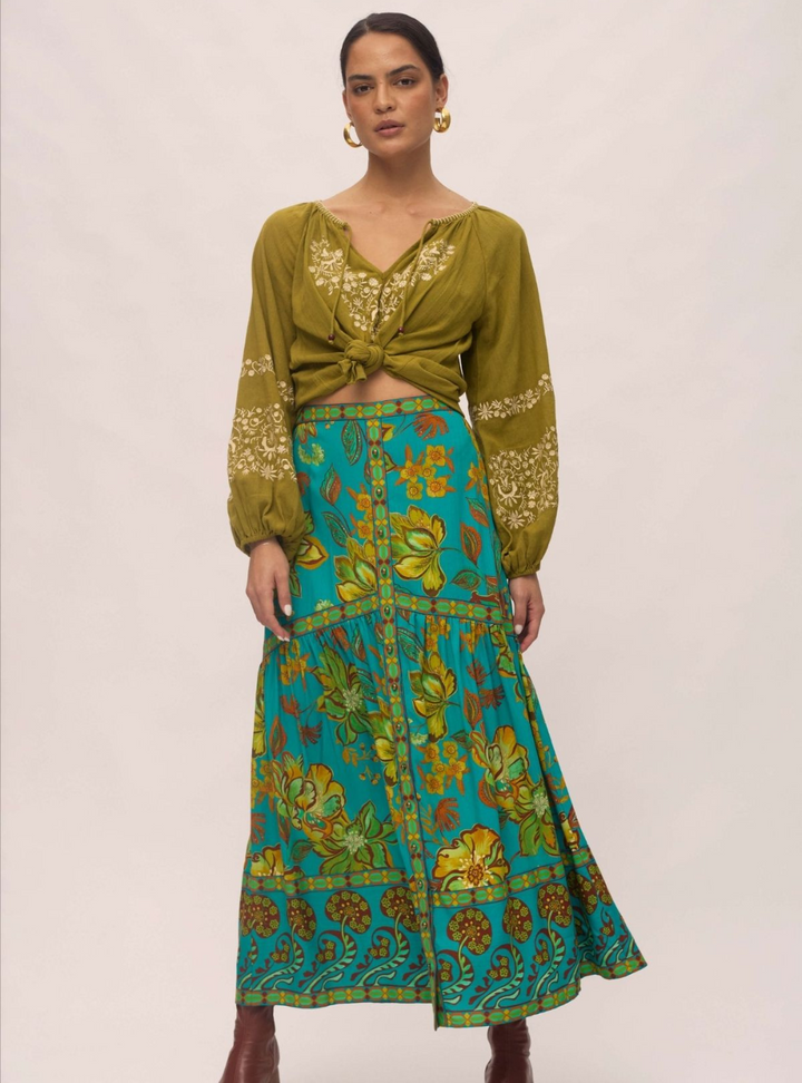 Matilda Maxi Skirt - Peacock