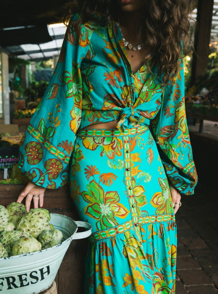 Matilda Maxi Skirt - Peacock