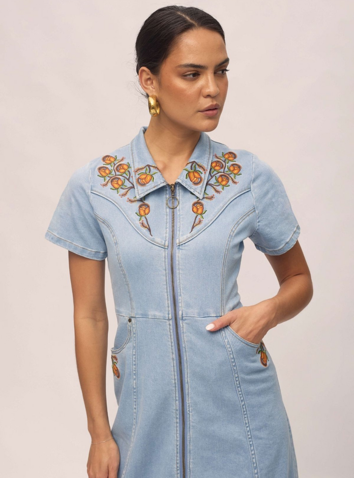 Bambi Midi Dress - Denim