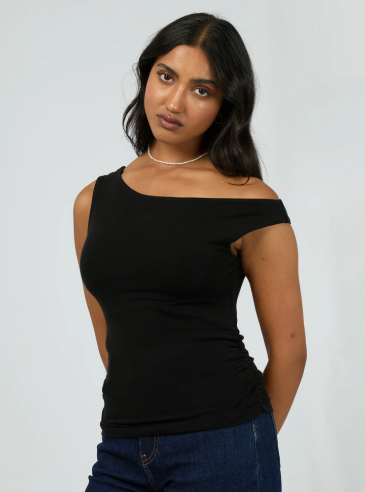 Kylie Off The Shoulder Top - Black