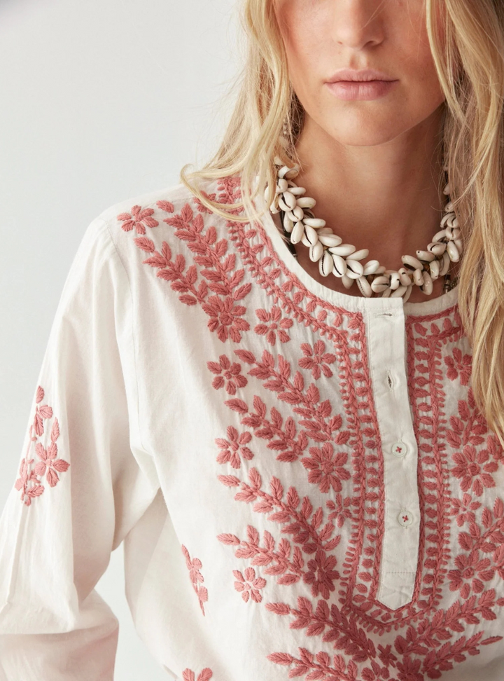 Shyla Blouse - Chikan Blossom