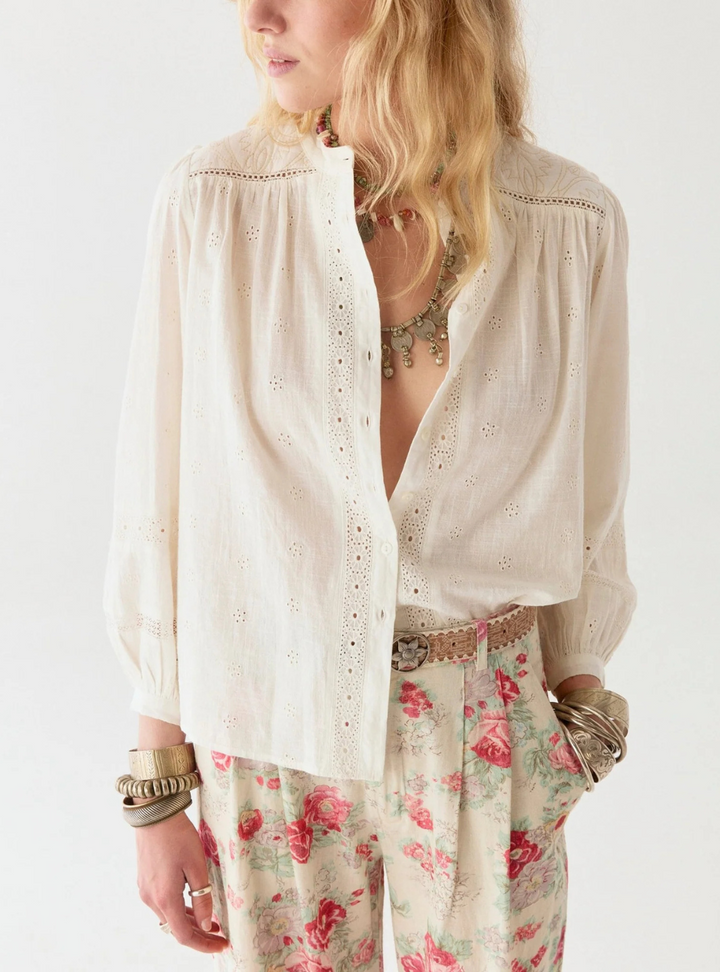 Colette Blouse - Mosaique Ivory