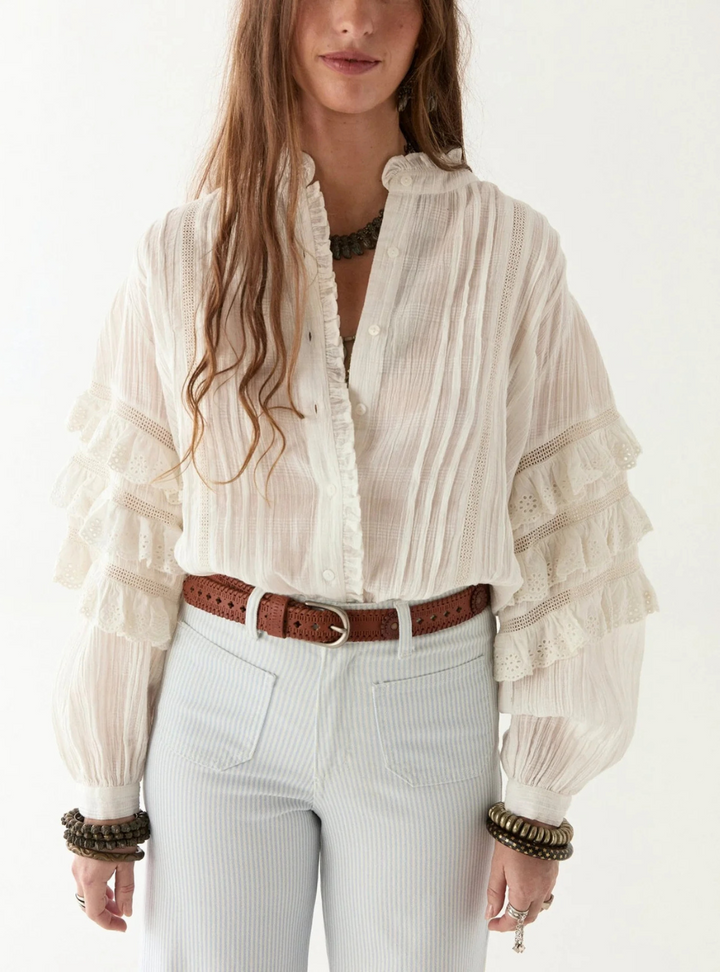 Omara Blouse - Cuban Schiffli
