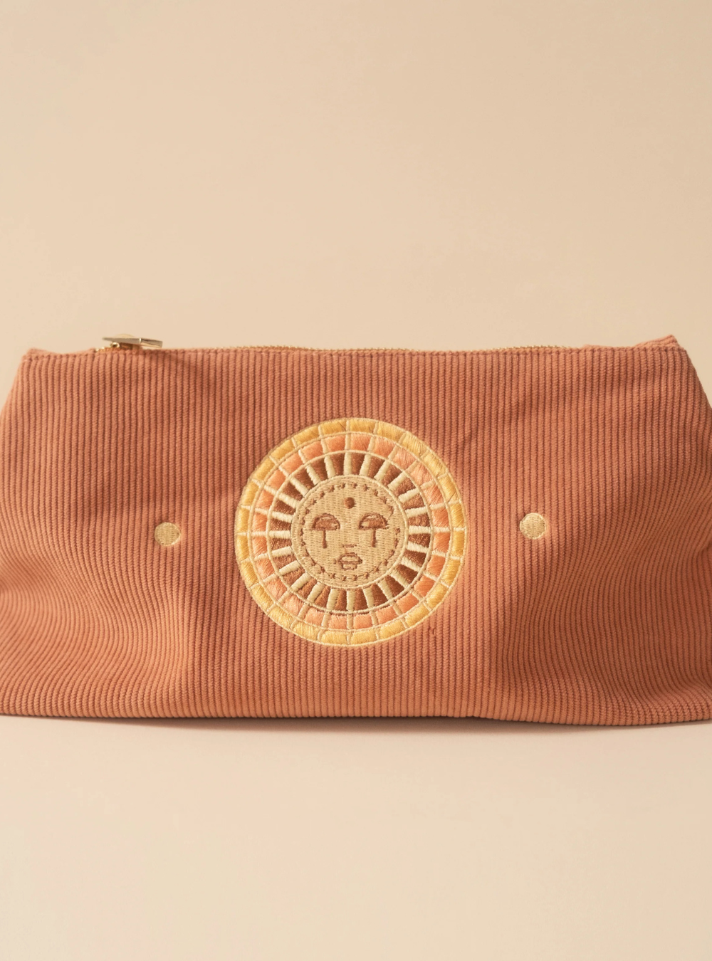 Medium Corduroy Pouch - Dusty Pink