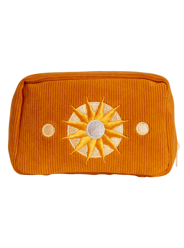 Corduroy Makeup Bag - Burnt Orange