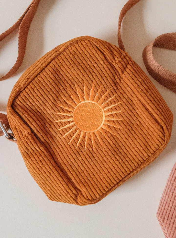 Corduroy Crossbody Bag - Burnt Orange