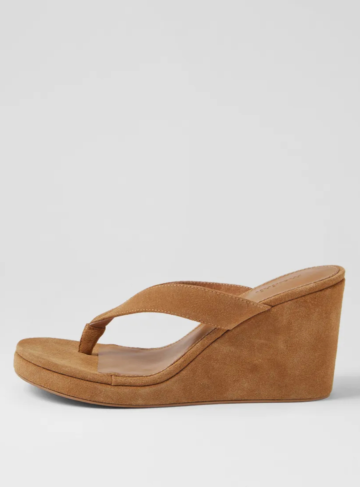 Kyrie Suede Sandals - Caramel