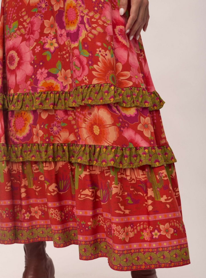 Peace Maxi Dress - Cherry