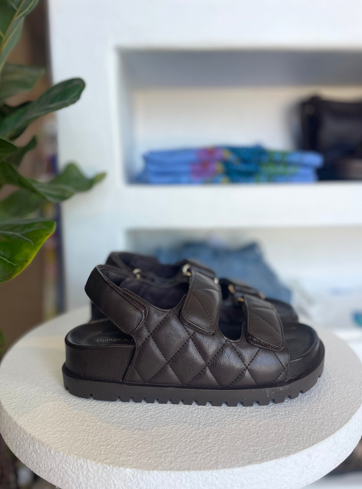 Ulyssa Sandal - Choc Leather