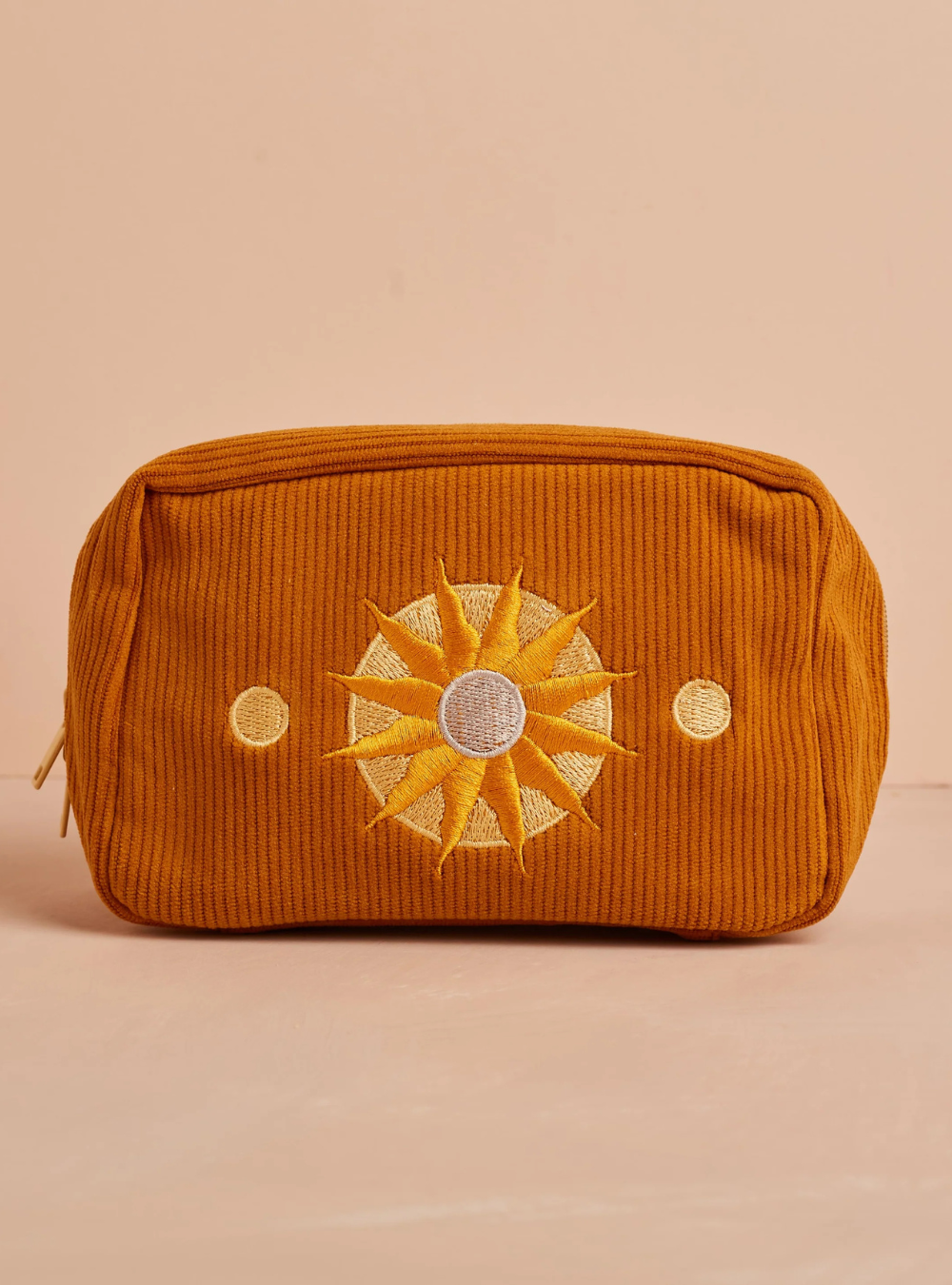 Corduroy Makeup Bag - Burnt Orange