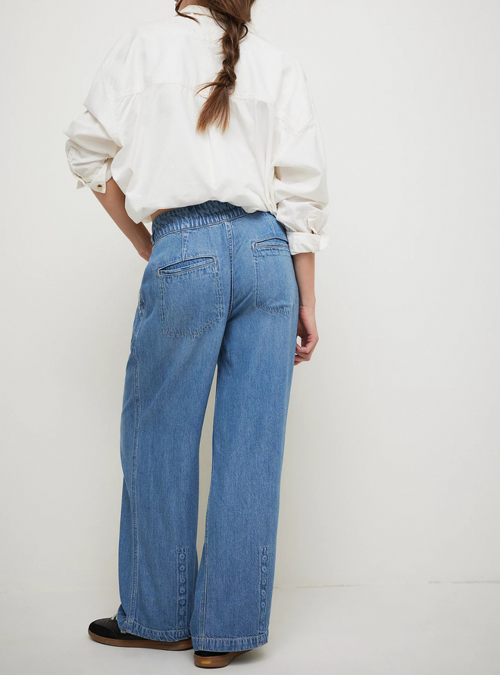 Dakota Cinched Pull-On Jeans - Vine