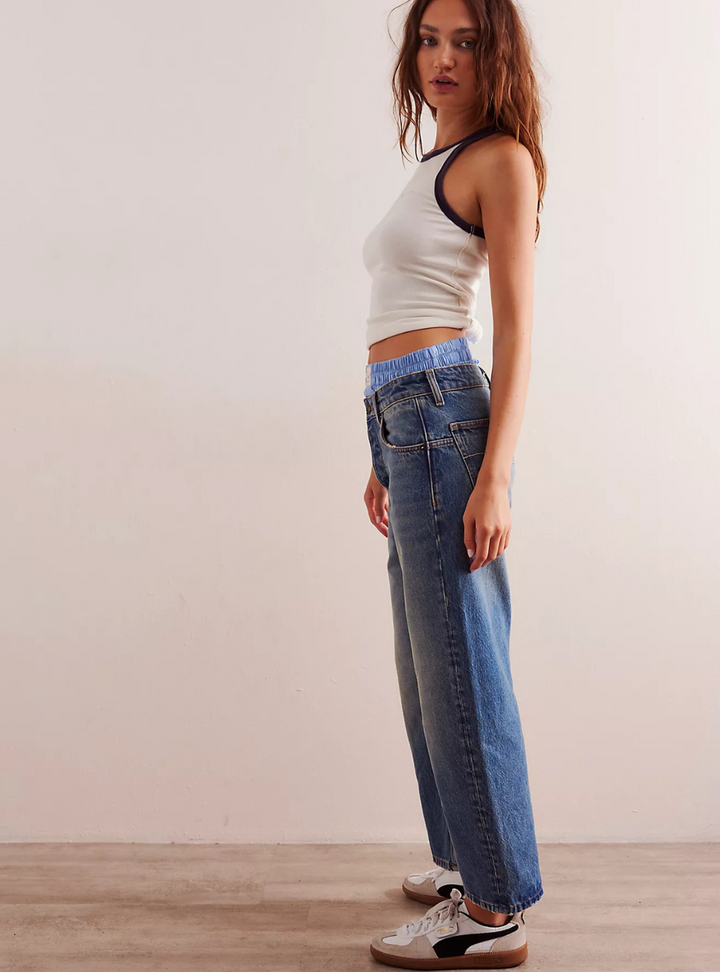 Deep Trance Dropped Boyfriend Jeans - From Beyond