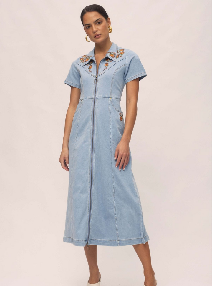 Bambi Midi Dress - Denim
