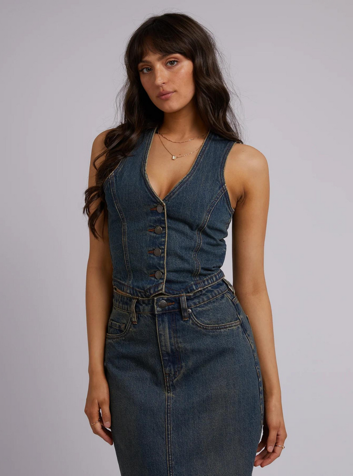 Louie Vest - Dirty Denim