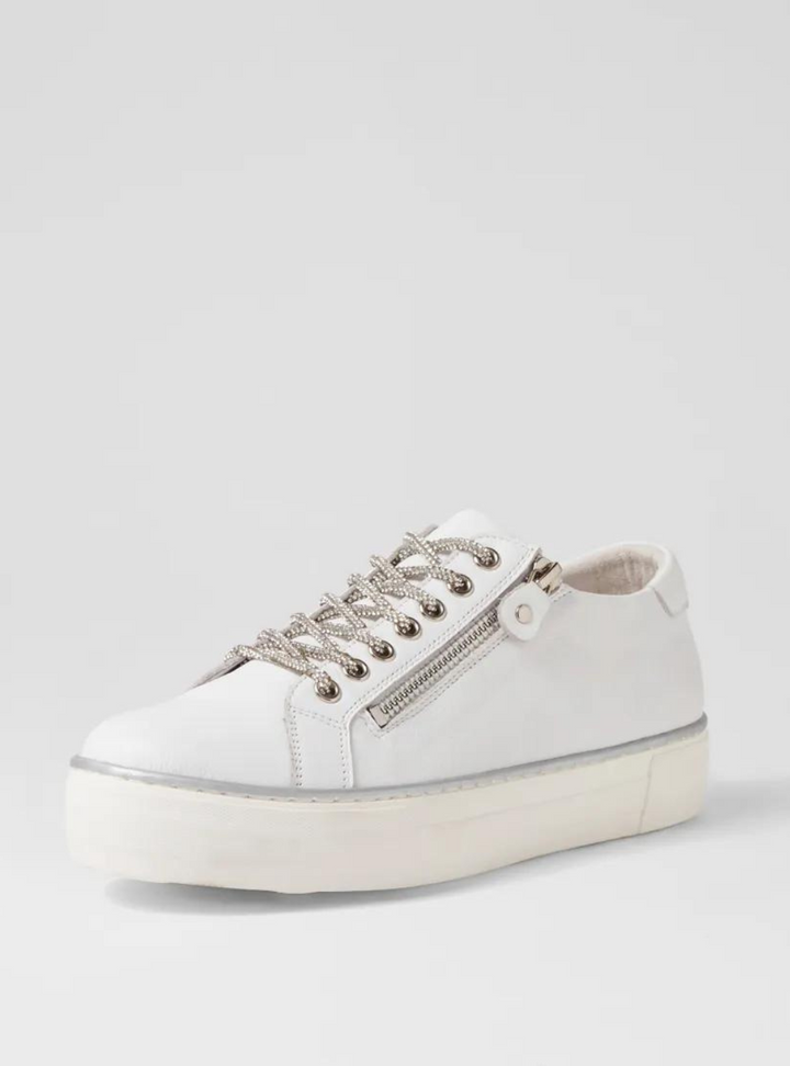 Fedora - White Leather Sneakers