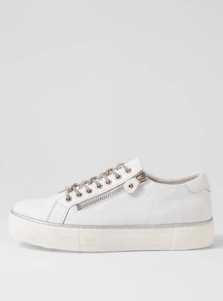 Fedora - White Leather Sneakers