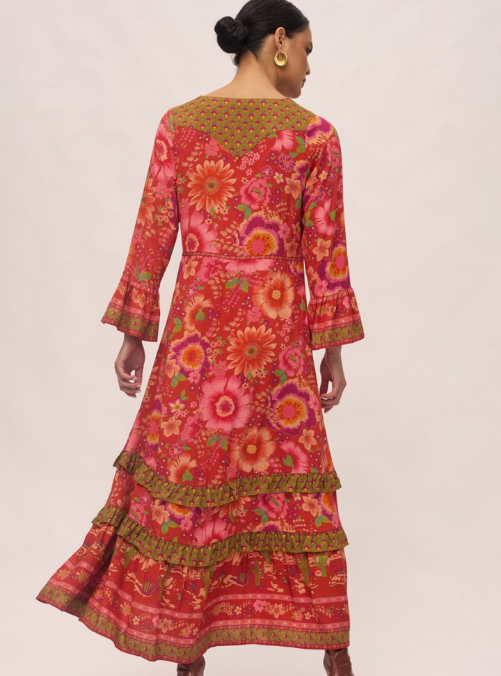 Peace Maxi Dress - Cherry