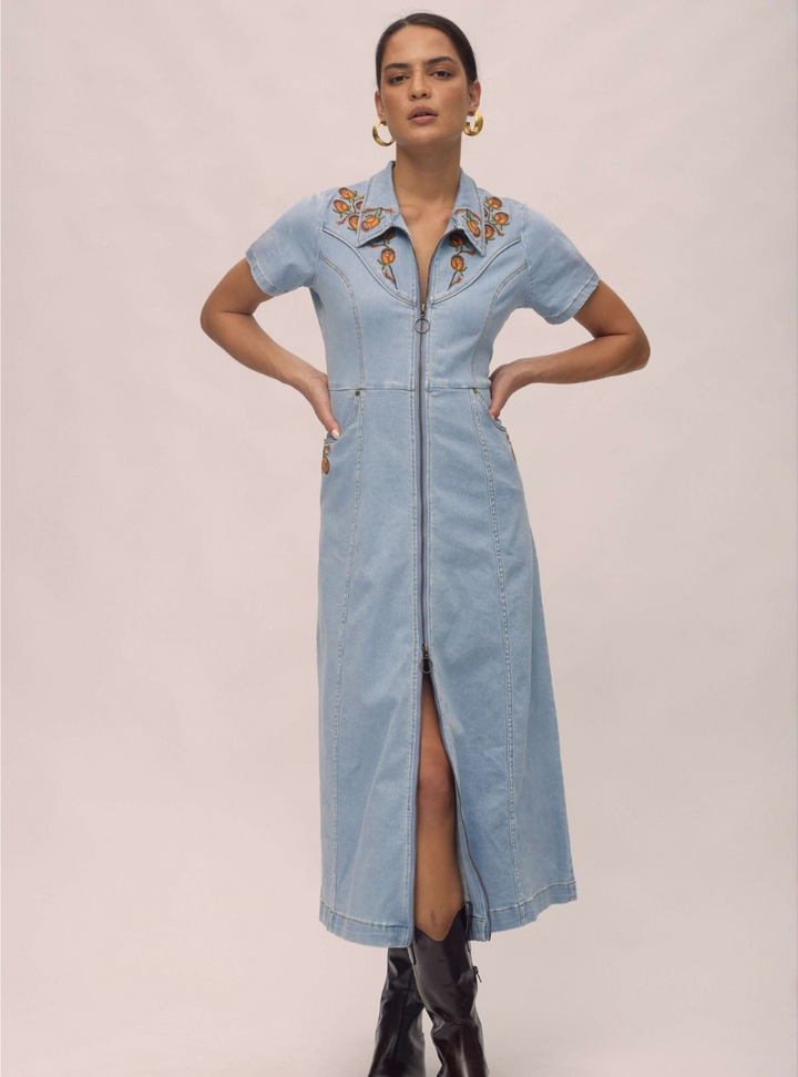 Bambi Midi Dress - Denim