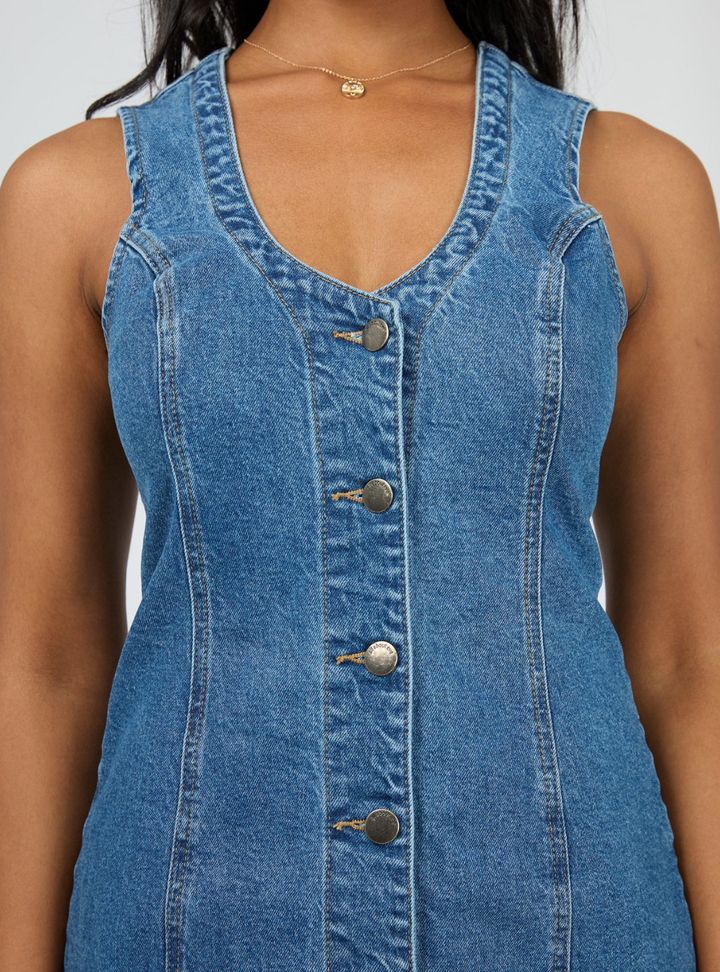 Peta Mini Dress - Heritage Blue