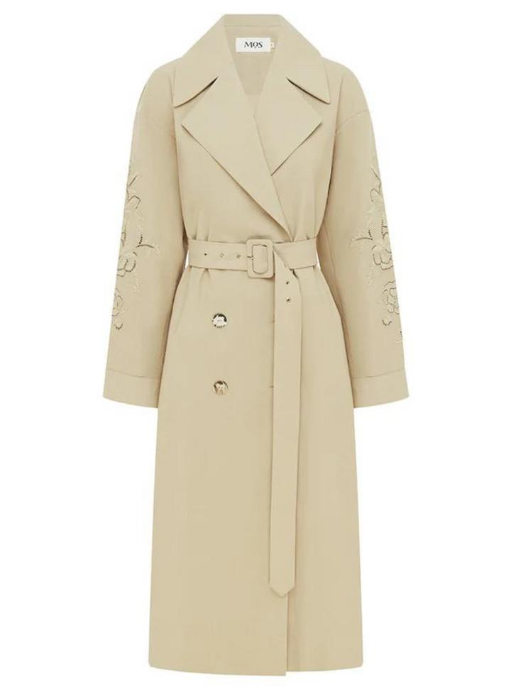 Louise Embroidery Trench - Beige