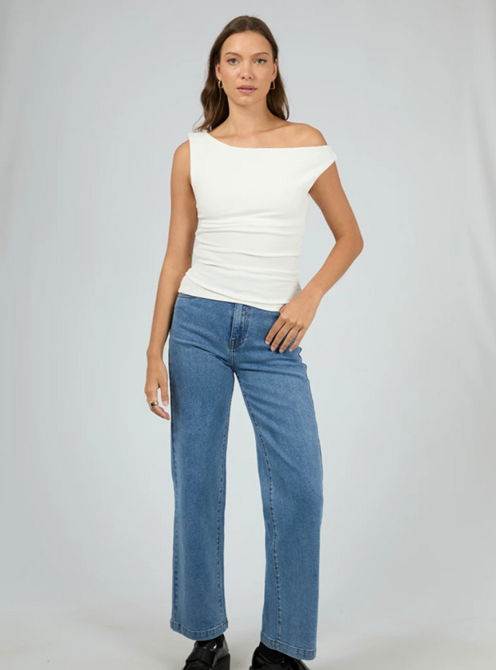Kylie Off The Shoulder Top - Vintage White