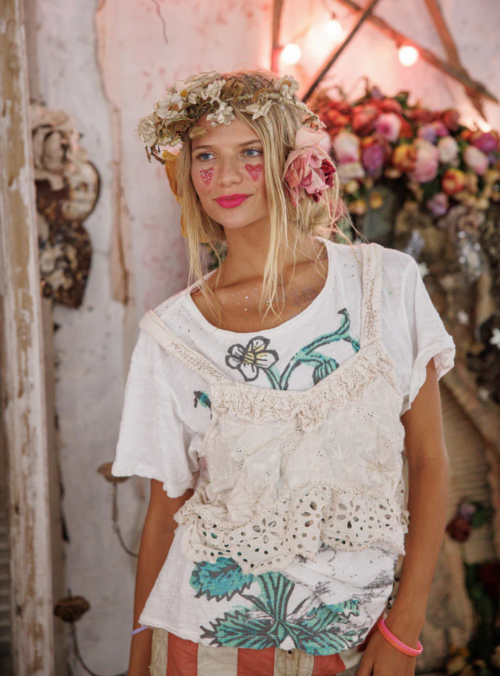 Magnolia Pearl Olive Eyelet Ruffle Cami 402 - Moonlight