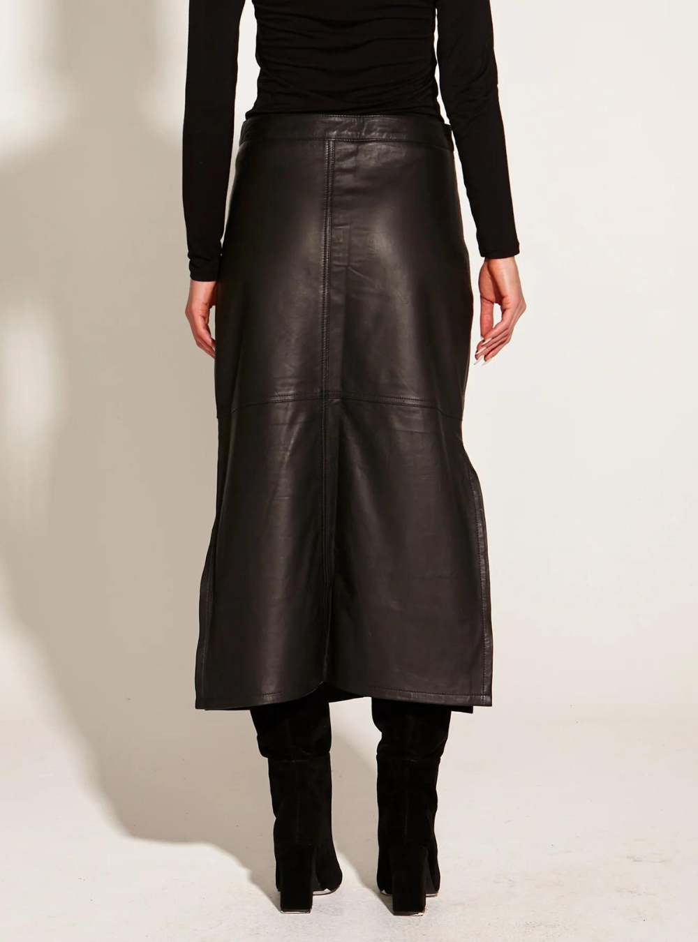 Underground Leather Midi Skirt