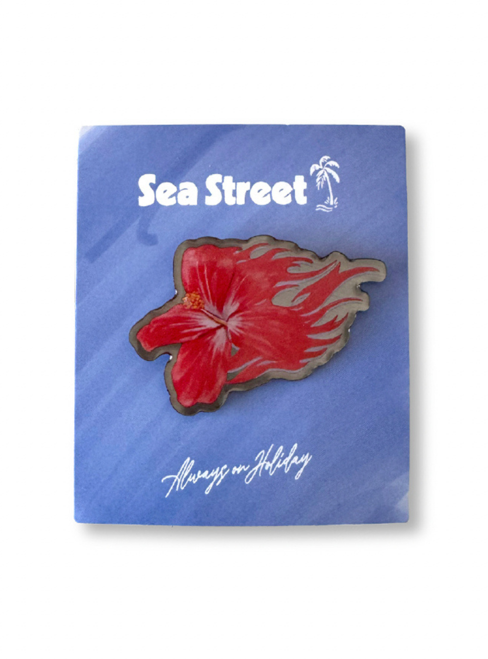 Flaming Hibiscus Enamel Pin