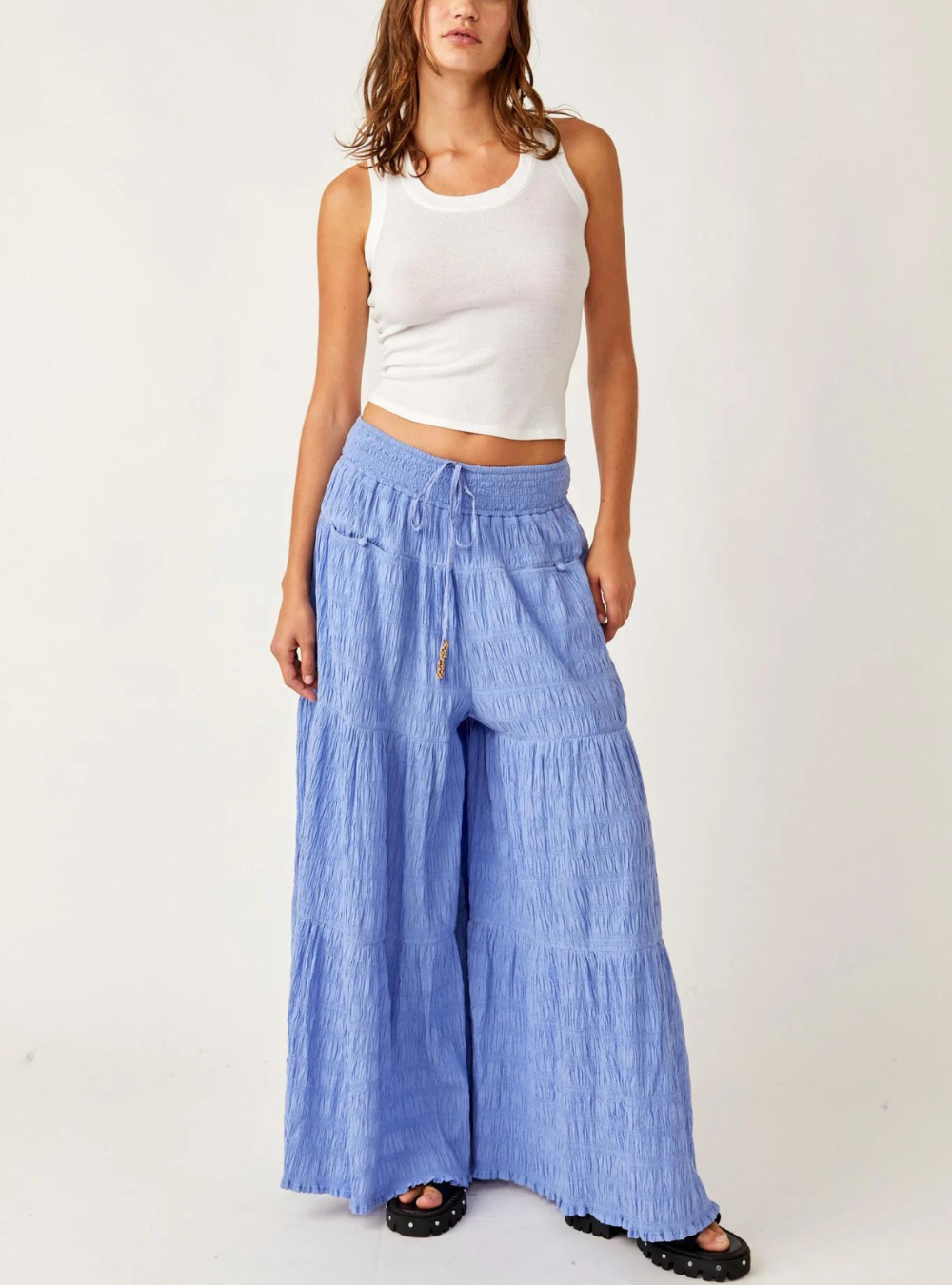 In Paradise Wide Leg Pant - Misty Dawn