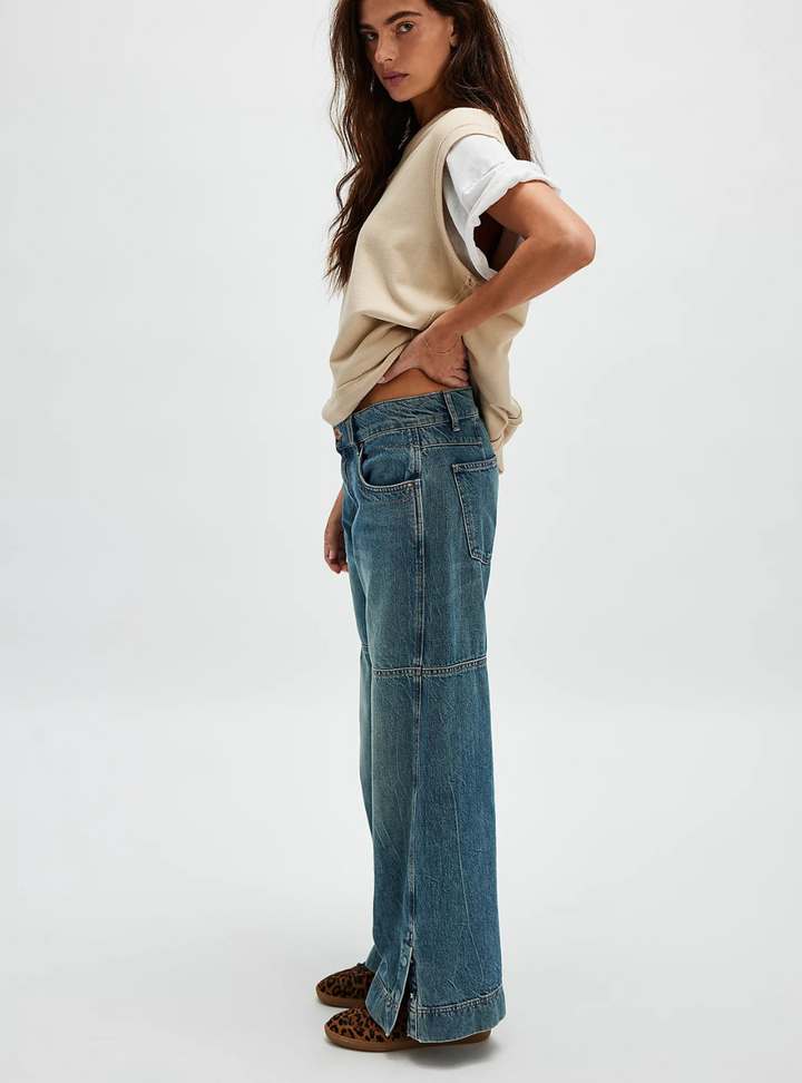 Benji Relaxed Wide-Leg Jeans - Salt Of The Earth