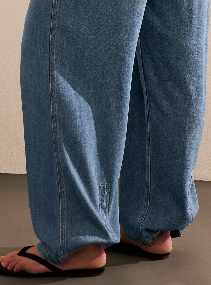 Dakota Cinched Pull-On Jeans - Vine