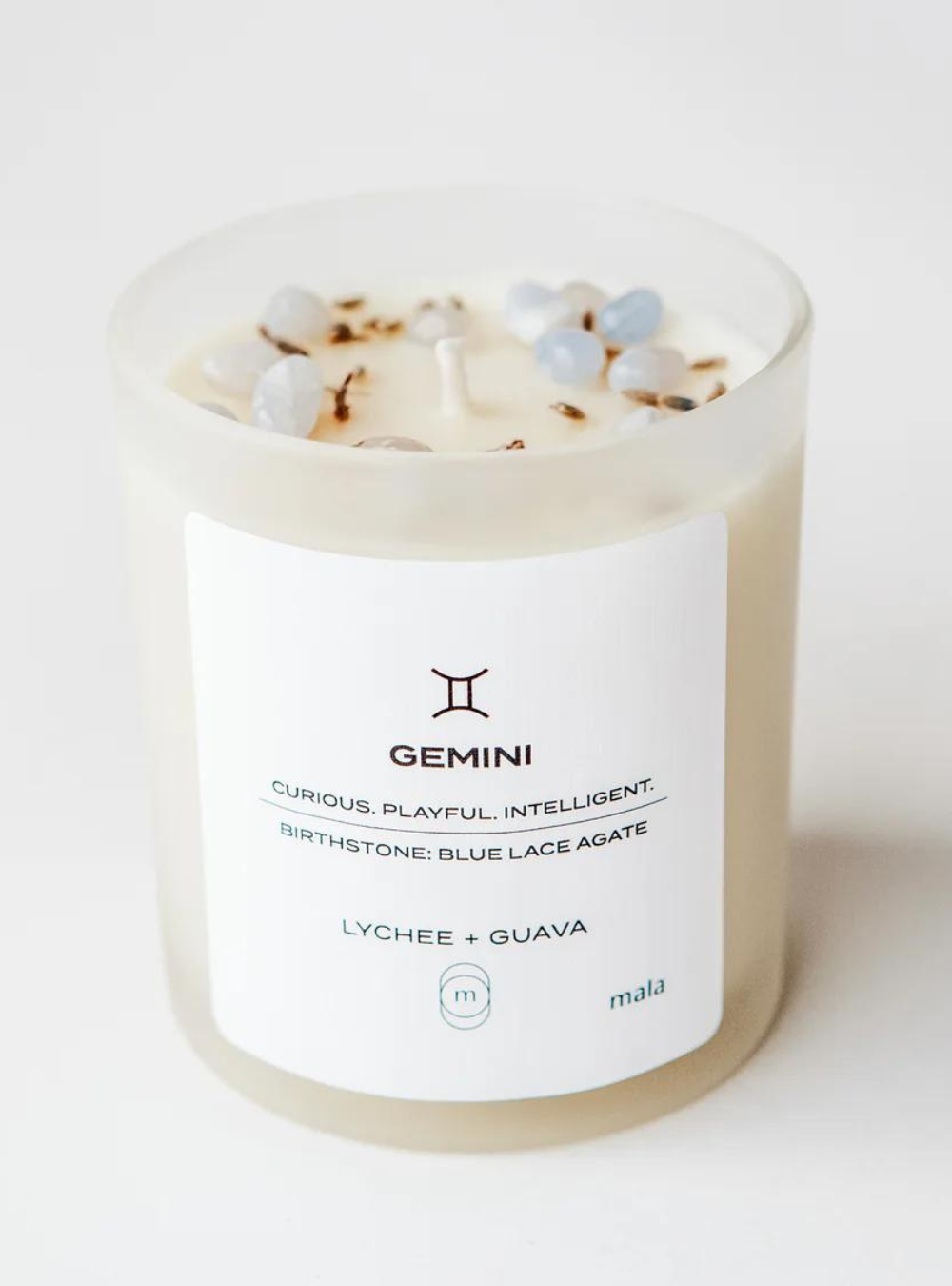 Zodiac Series Crystal Infused Candle - Gemini