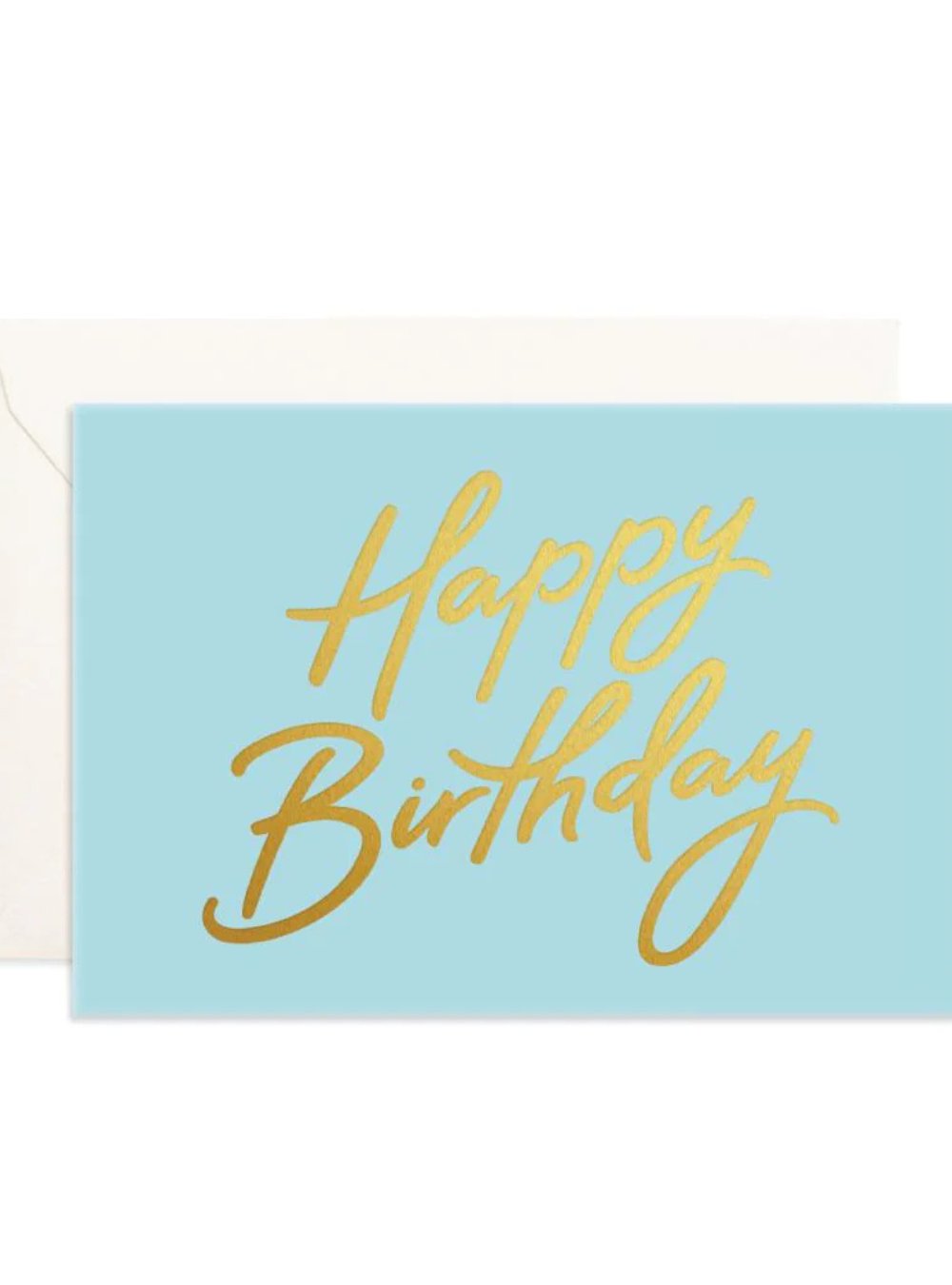 Happy Birthday Aqua Mini Greeting Card